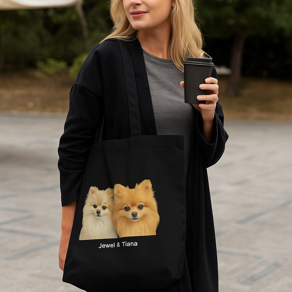 Custom Pet Portrait Tote Bag