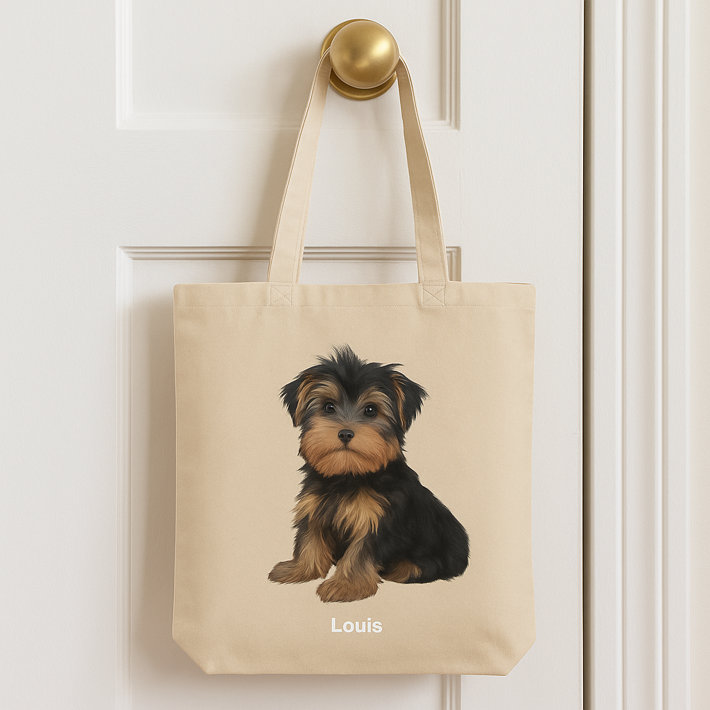 Custom Pet Portrait Tote Bag