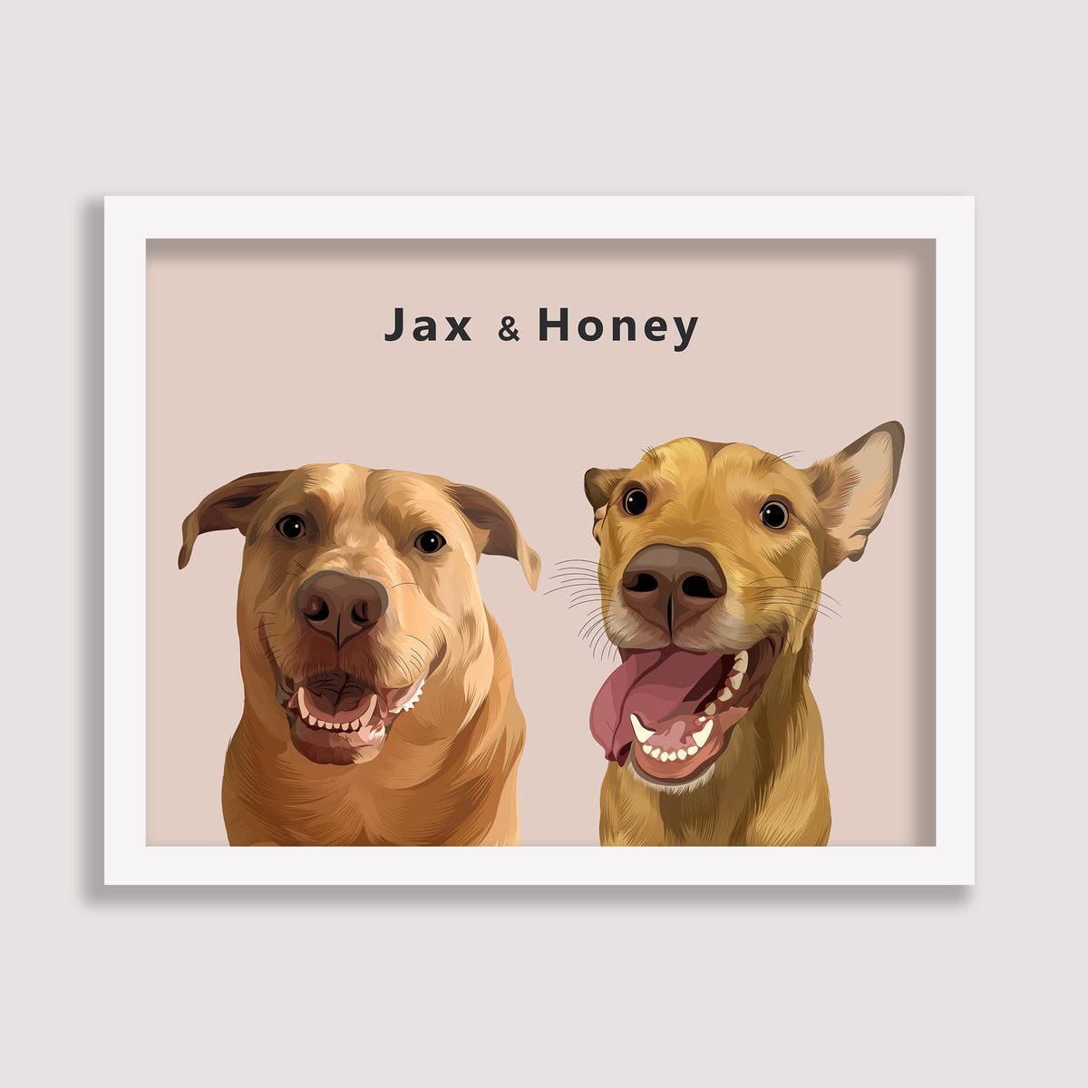 Custom Two Pet Portrait