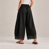 Lace Trim Wide Leg Pants