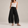 Lace Trim Wide Leg Pants