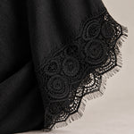 Lace Trim Wide Leg Pants