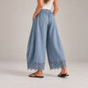 Lace Trim Wide Leg Pants
