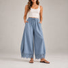 Lace Trim Wide Leg Pants
