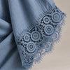 Lace Trim Wide Leg Pants