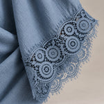 Lace Trim Wide Leg Pants