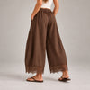 Lace Trim Wide Leg Pants