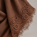 Lace Trim Wide Leg Pants