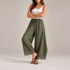 Lace Trim Wide Leg Pants