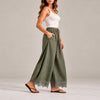 Lace Trim Wide Leg Pants