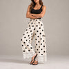 Lace Trim Wide Leg Pants