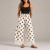 Lace Trim Wide Leg Pants
