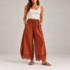 Lace Trim Wide Leg Pants
