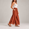 Lace Trim Wide Leg Pants